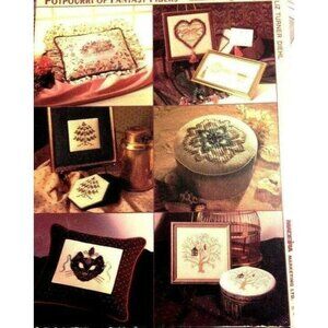 Cross Stitch Potpourri of Fantasy Fibers Counted Needlework Rare Patterns Book